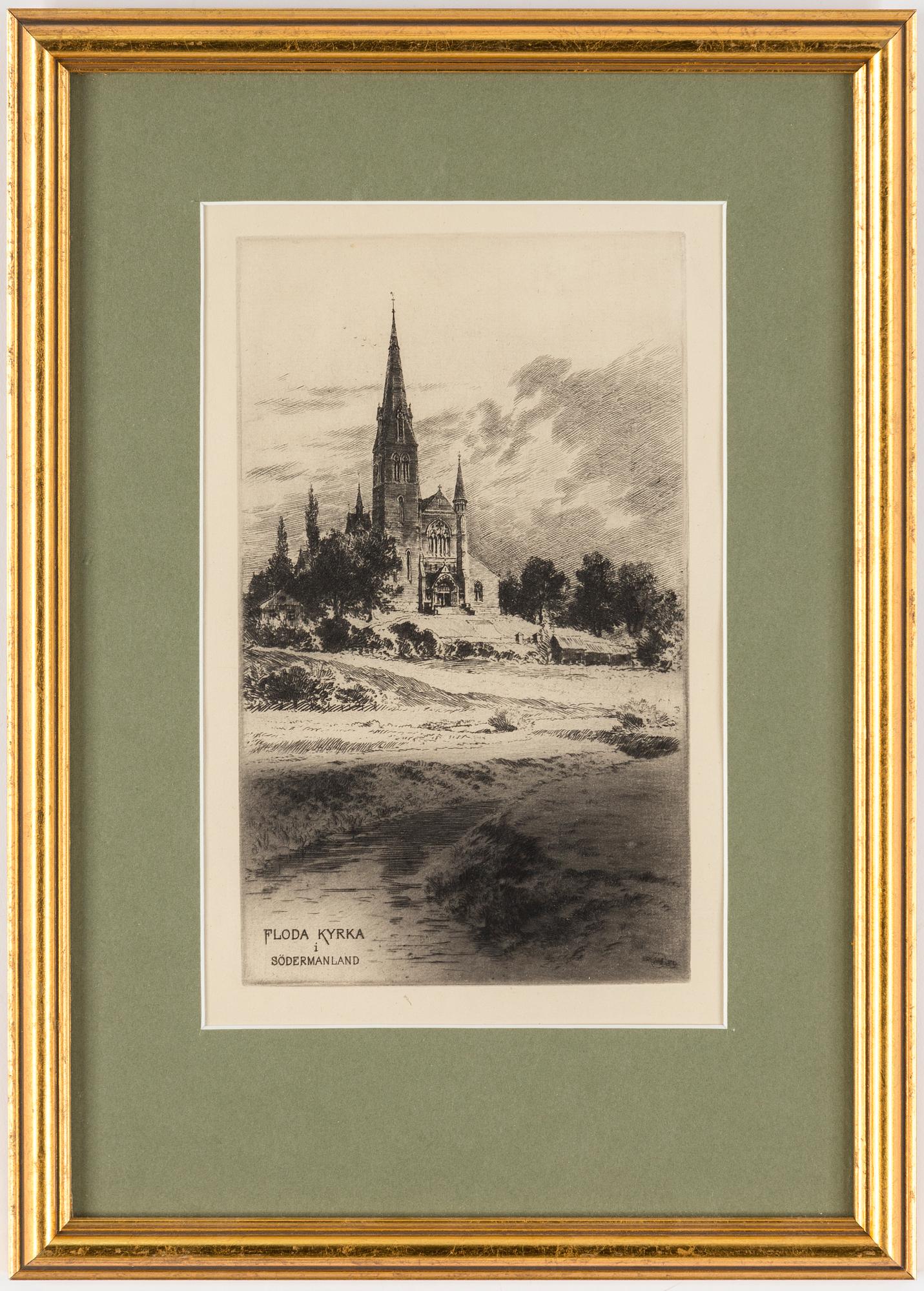 AXEL HERMAN HÄGG, Etching, 1889, 
signed in plate.