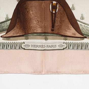 Hermès, a 'Napoléon' jacquard silk scarf.