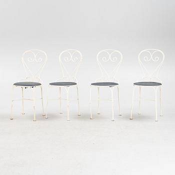 Trädgårdsstolar, 4 st, 1900-talets senare del.