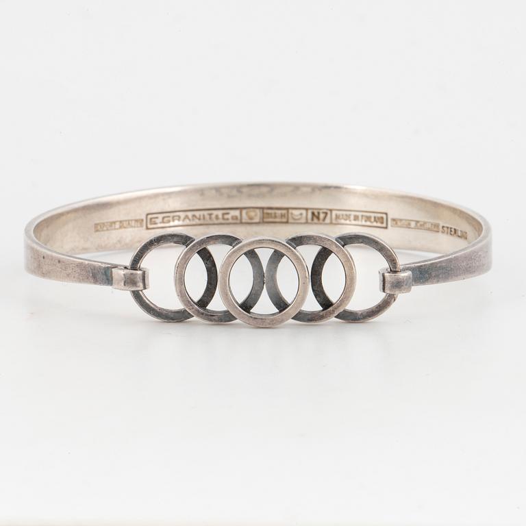 ERIK GRANIT & CO, Armring, silver.