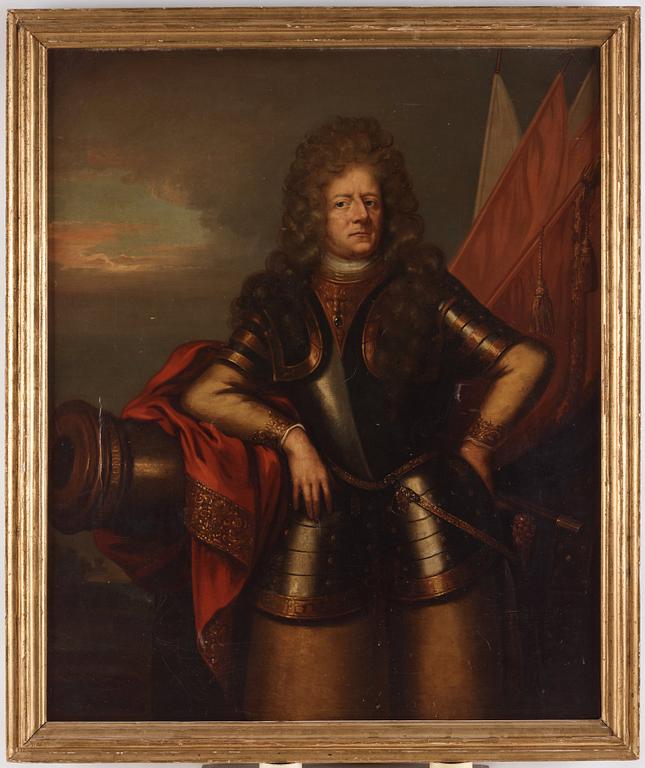 David Klöcker Ehrenstrahl Studio of, "Otto Wilhelm von Königsmarck" (1639-1688), half-length portrait.