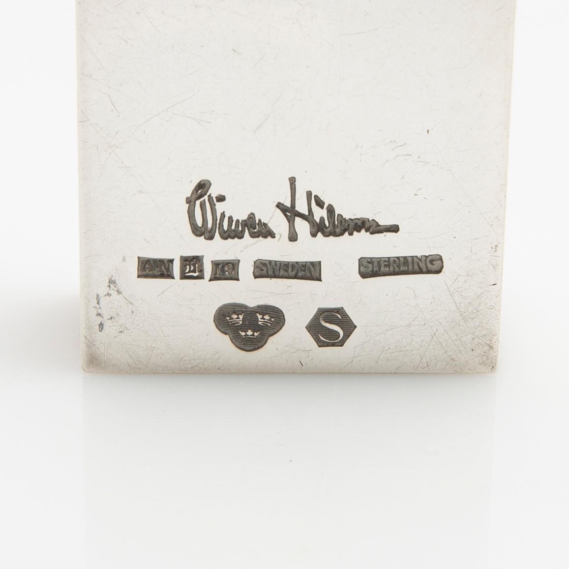 Wiwen Nilsson, Case of sterling silver for a matchbox, Lund 1959.