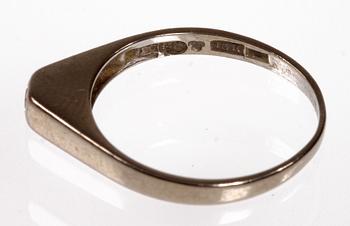 RING, vitguld 18 k, med briljant 0,035 ct.