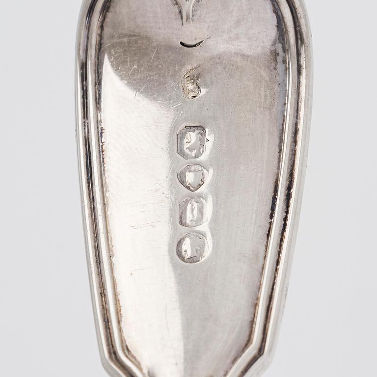 Fiskserveringsbestick, sterlingsilver, London England 1862.