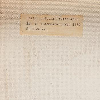 BRITT LUNDBOHM-REUTERSVÄRD, mixed media on panel, signed and dated 1957.