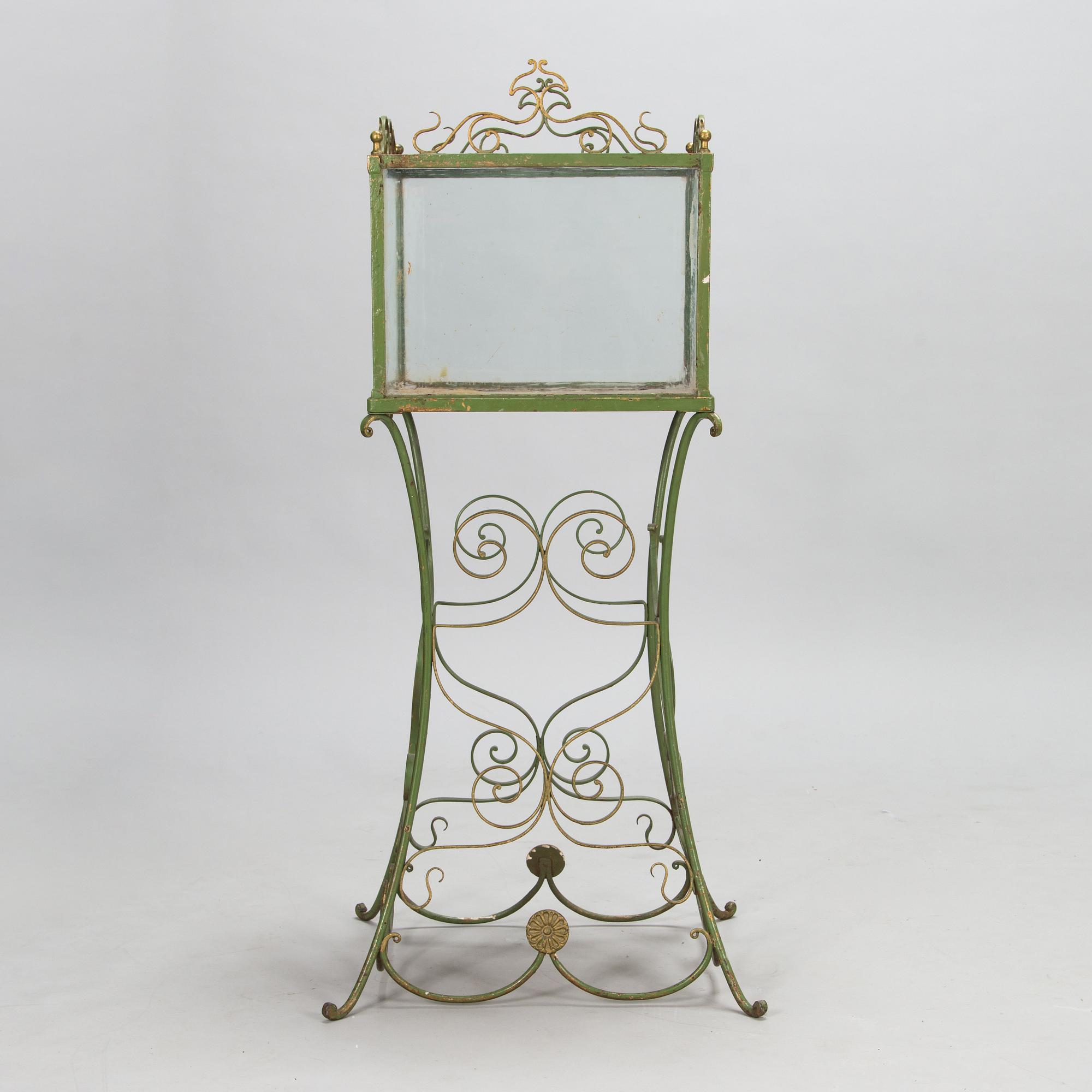 Terrarium/akvarium, viktoriansk stil, omkring 1900.