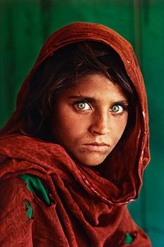 20. Steve McCurry, "Afghan Girl, Pakistan", 1984.