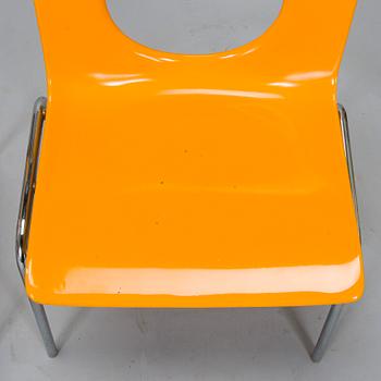 Carl Gustaf Hiort af Ornäs, stolar, 7 st, "Afo-Seat 2001", Hiort af Ornäs, SOK Rauman Tehtaat. Modellen formgiven 1971.