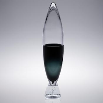 TARU SYRJÄNEN, ART GLASS. "Nousu" (The Rise), signed Taru Syrjänen 1999.