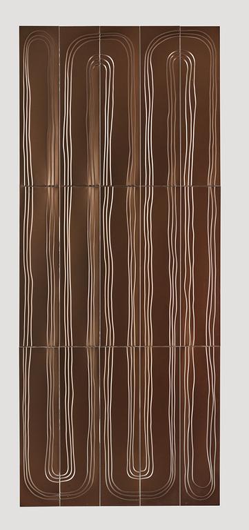 David Taylor, a unique wall relief,  "River", Studio Mellösaverken, Sweden 2022.