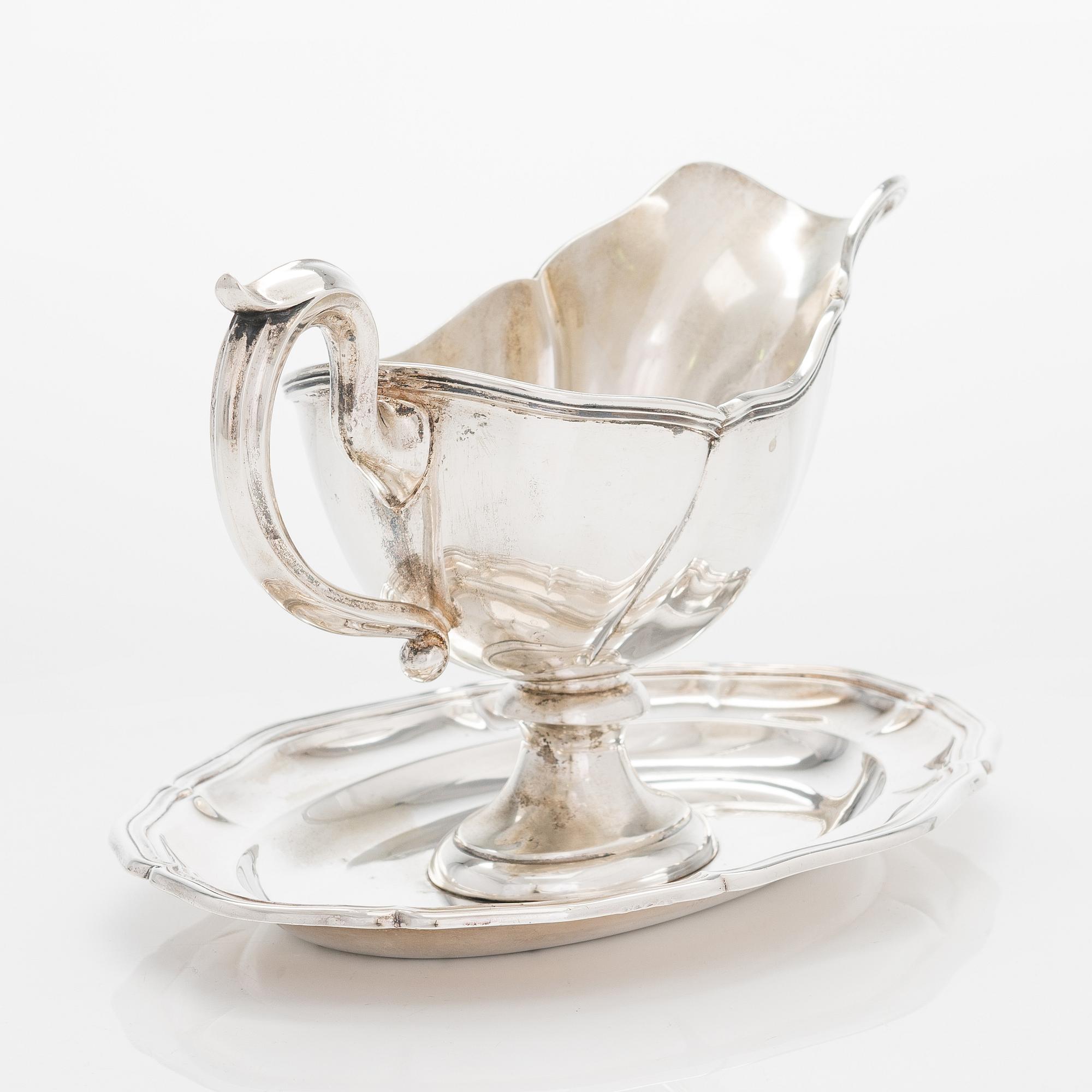 Såskanna, silver, Gebrüder Kühn, Schwäbisch Gmünd, Tyskland 1900-tal.