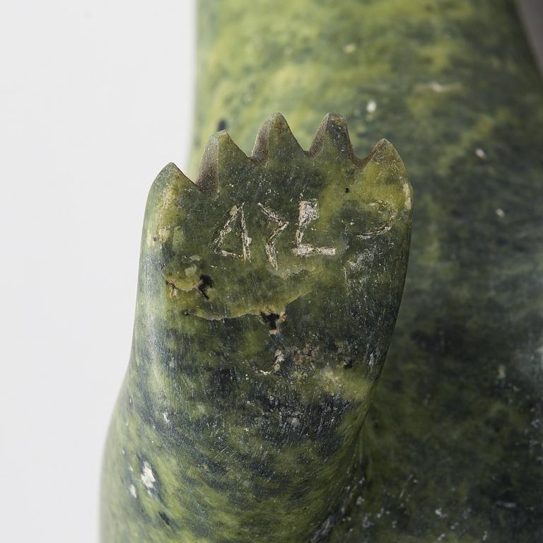 Unknown artist, an inuit soapstone sculpture, signed, 20th century.