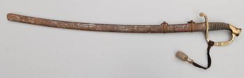 OFFICERSSABEL Ryssland m/1865, med St Anna tecken samt gravyr "För Tapperhet".