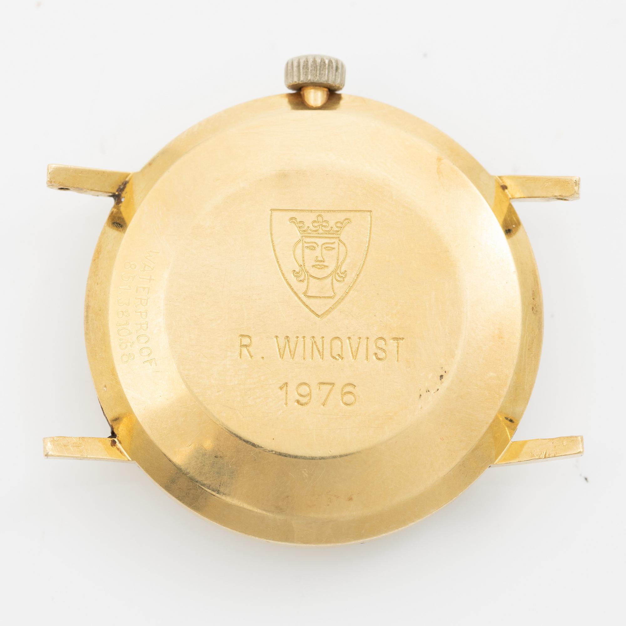 Certina, New Art, 18K gold, wristwatch, 33.5 mm.