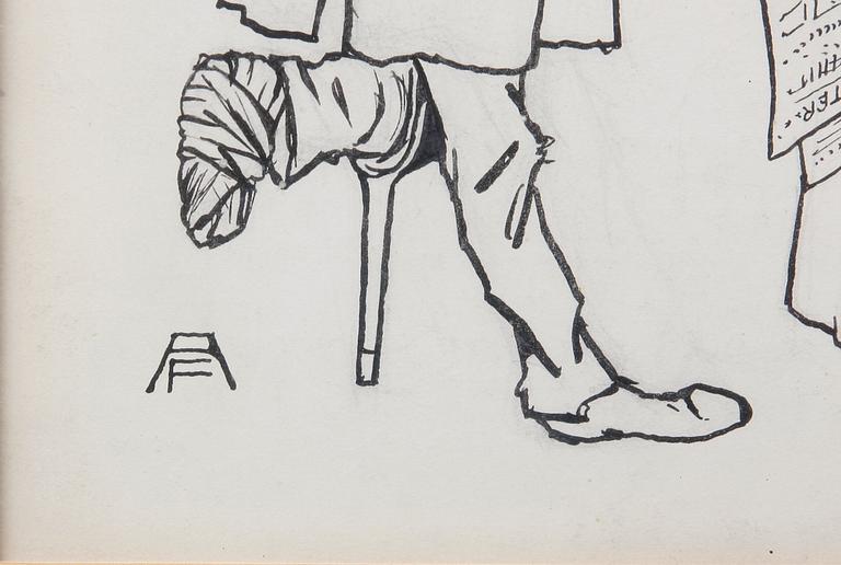 ANDERS FORSBERG, teckning. Sign.