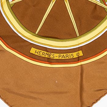 Hermès, two scarves "Camails" and "Washington's Carriage".