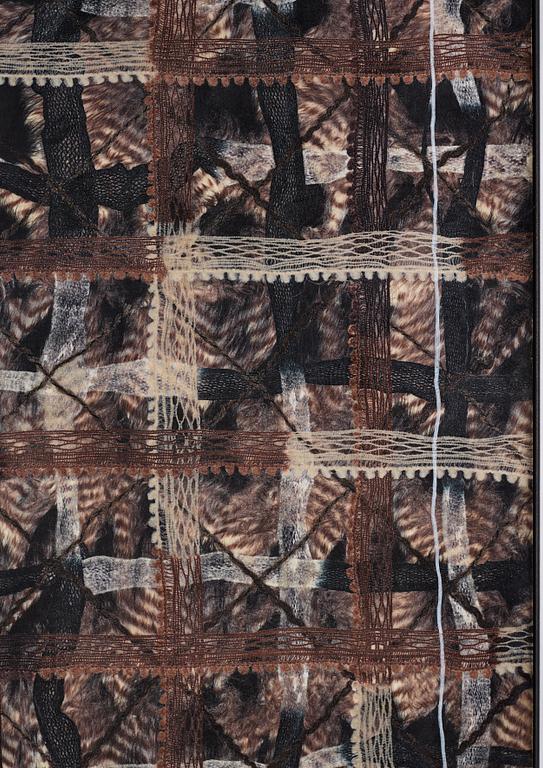 Karl Norin, syntetic fur, wax, epoxy and wood, signed and dated 2013 on verso.