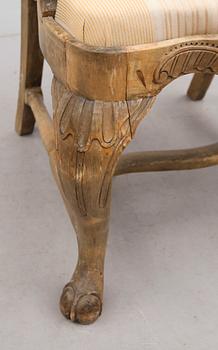 KARMSTOL, barockstil, 1800-/1900-tal.
