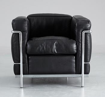 LE CORBUSIER, fåtöljer, ett par, "LC 2", Cassina, Italien.