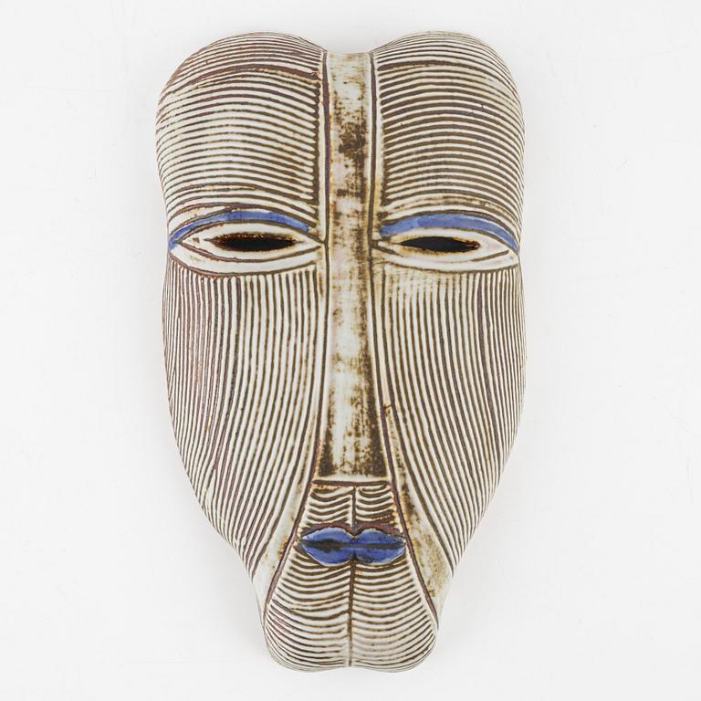 Lisa Larson, mask, "Afro", stengods, K-Studion, Gustavsberg.
