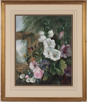 Roses and butterfly.