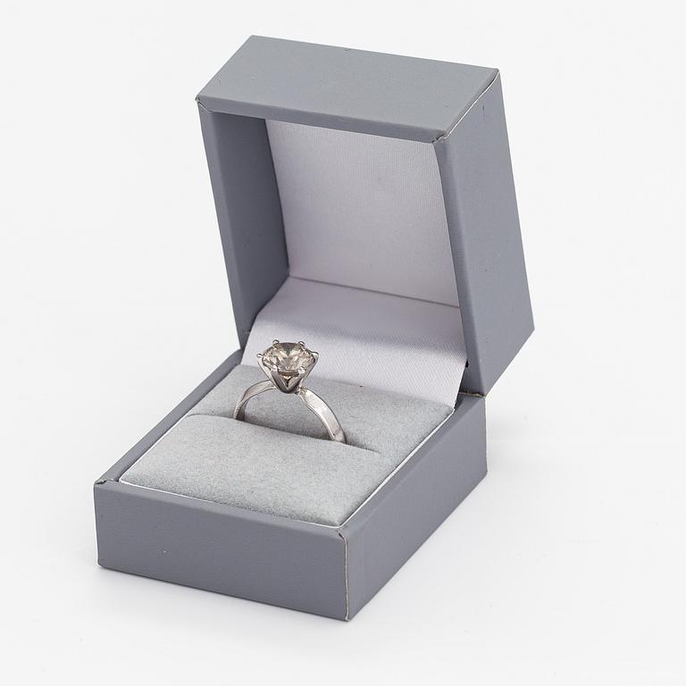 Ring, 14K vitguld, diamant ca 2.51 ct.