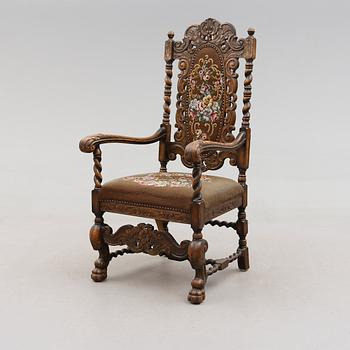 KARMSTOL, barockstil, omkring år 1900.