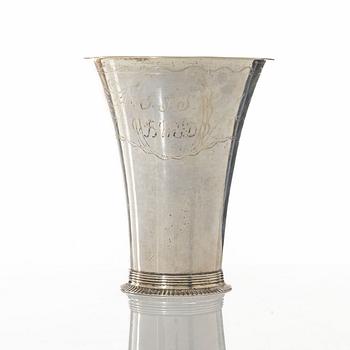 A swedish silver beaker, mark of Nils Tornberg, Linköping 1797.