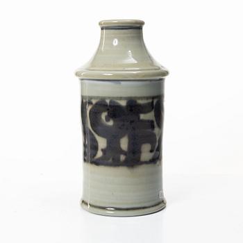 Lisa Larson, A stoneware bowl dish and a vase, Gustavsberg.