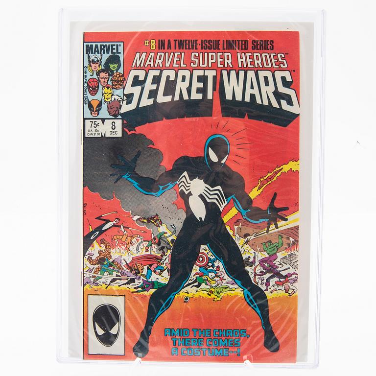 Comic Book Marvel Super Heroes Secret Wars #8 Spider-Man Black Suit Symbiote Key Issue 1984.