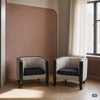 A pair of armchairs, first half of the 20th century.