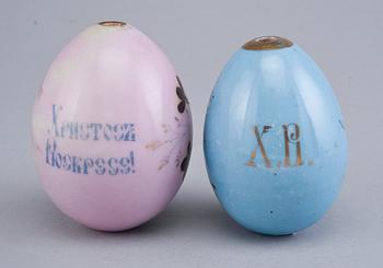 A PAIR OF EASTER EGGS.