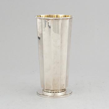 A silver Borgila vase.