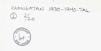 Åke Lange, "Hamngatan 1930/40-tal".