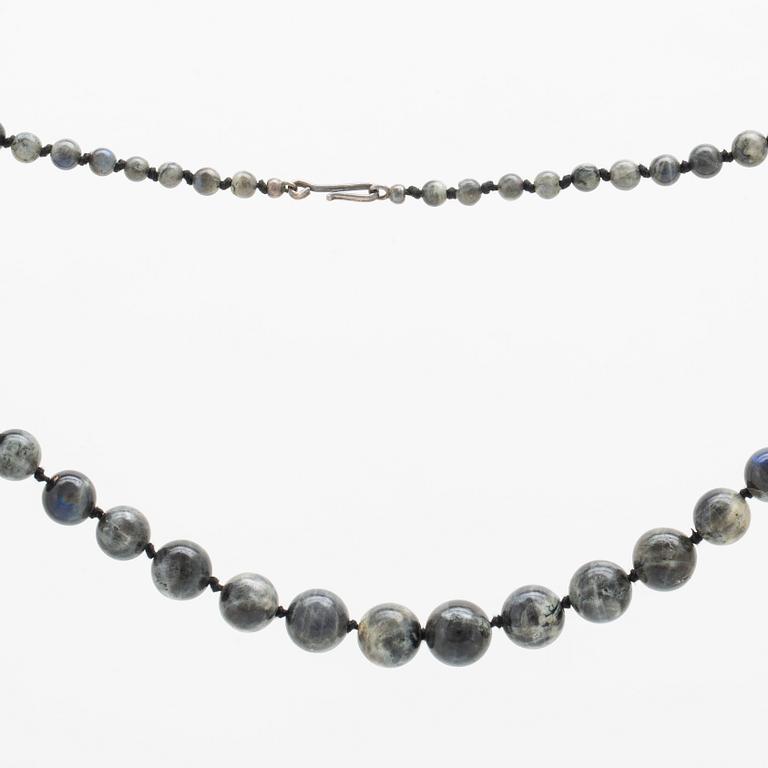 A 20th century Swedish labradonit necklace Wiwen Nilsson Lund 1940, length 61,5 cm.