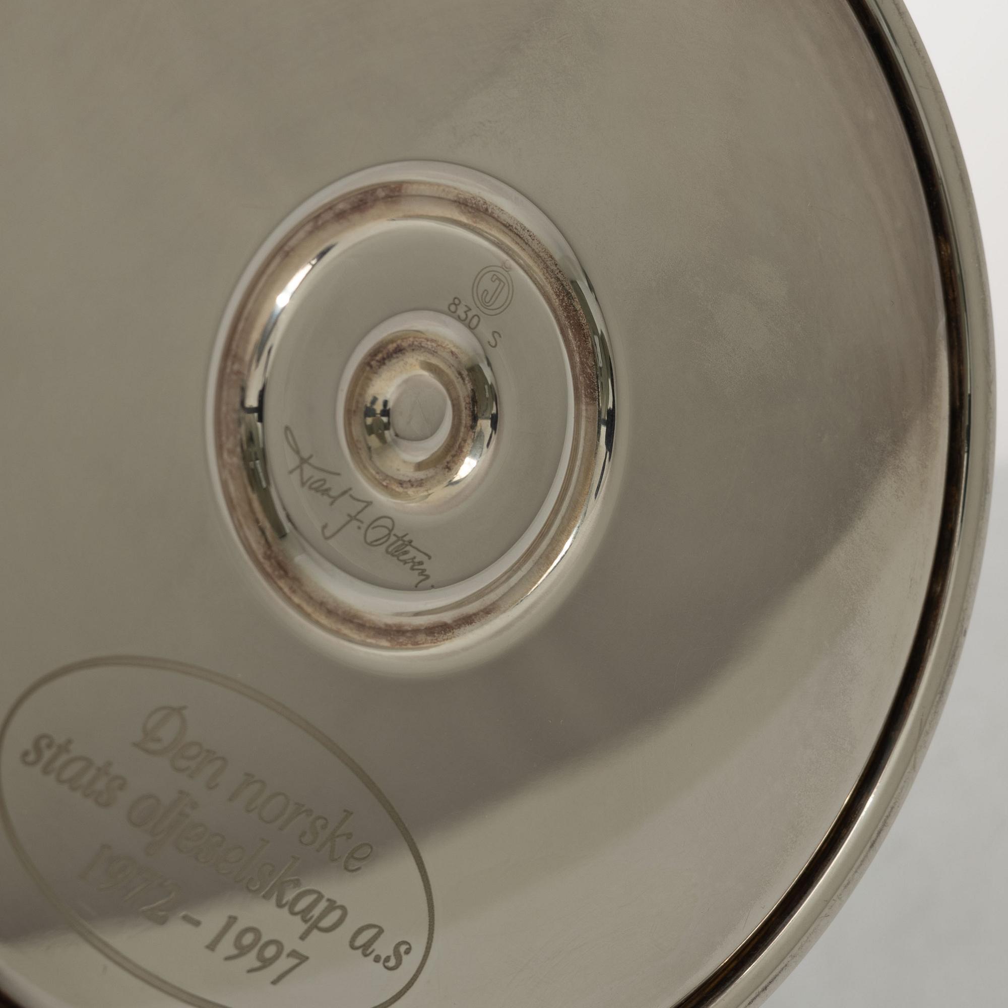 Candelabrum, silver, Karl J Ottesen, Norway, late 20th century.