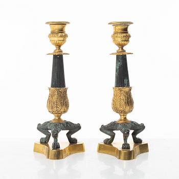 Candelabra, a pair. Late Empire style, late 19th century.