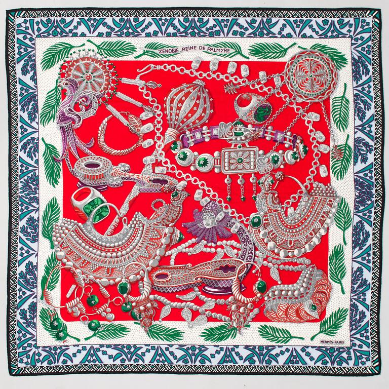 Hermès, a 'Zenobie, Reine De Palmyre' shawl.