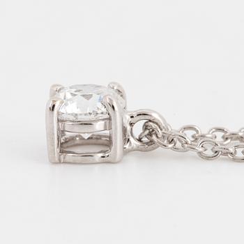 HALSBAND, med briljantslipad diamant, med certifikat.