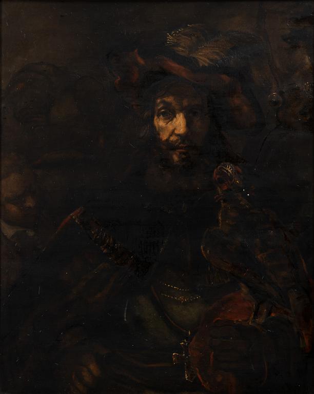 Rembrandt Harmensz van Rijn, kopia efter, The Knight with the Falcon.