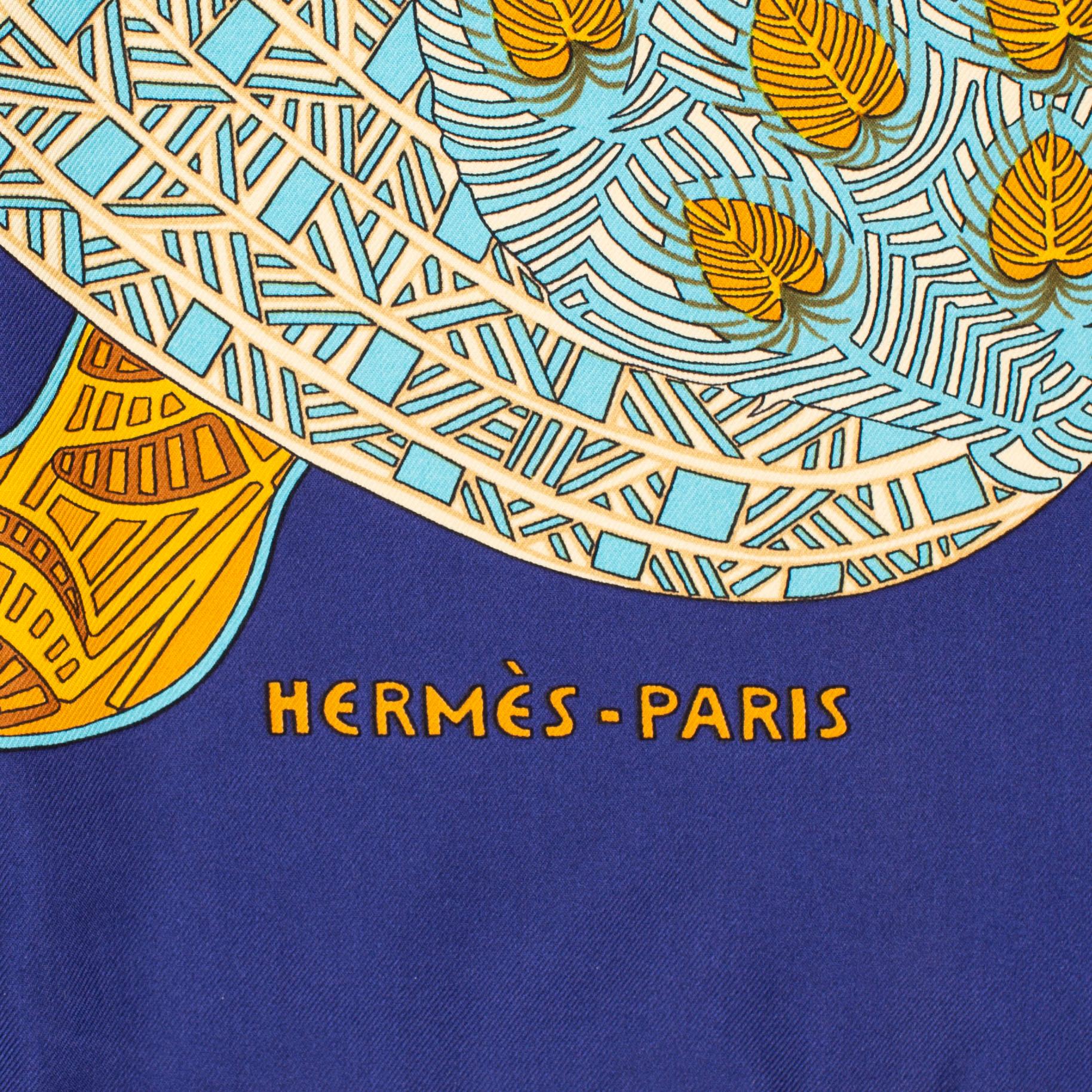 HERMÈS, 3 scarves, "Chasse Au Bois", "Art des steppes" & "Kachinas".