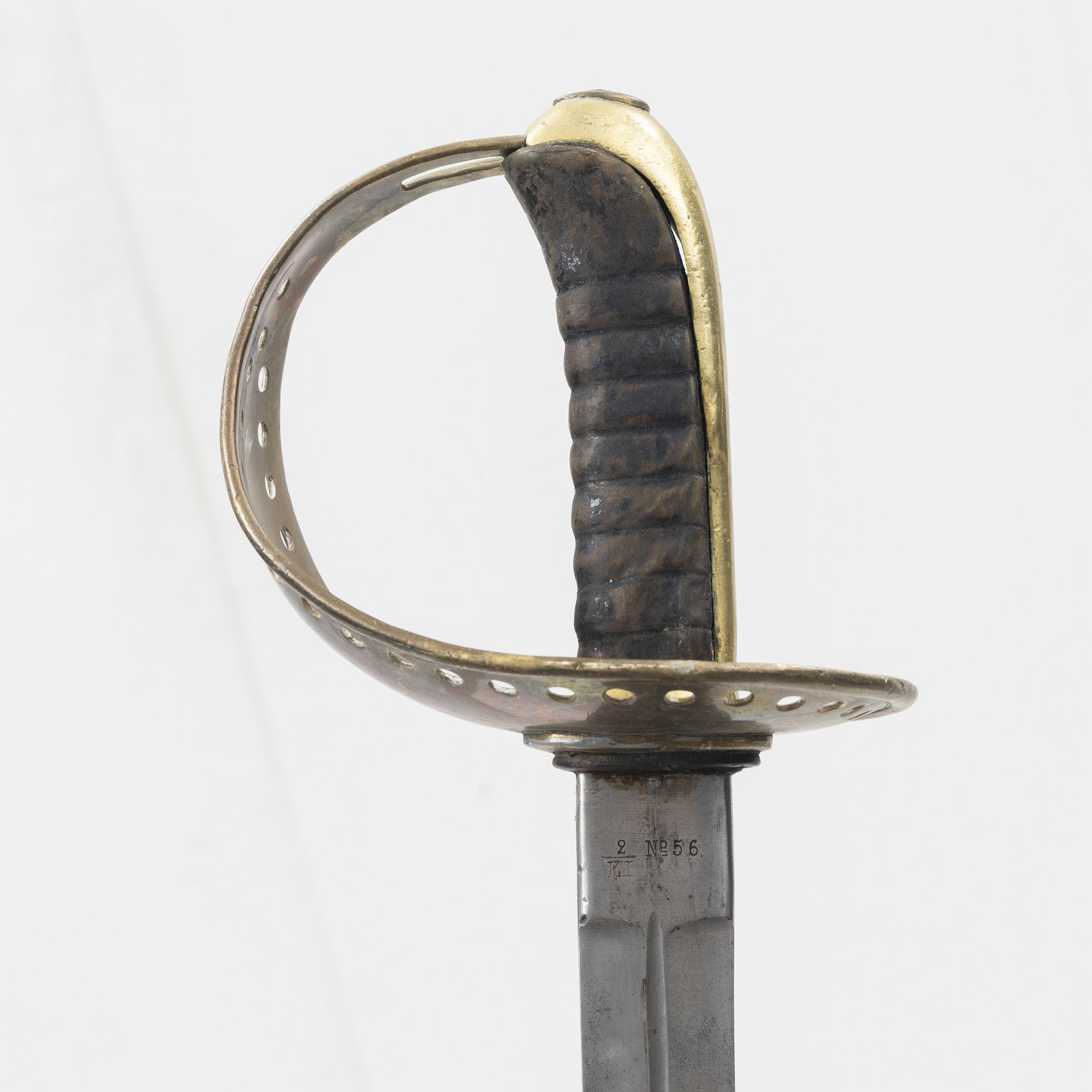 A Swedish cavalry sword with scabbard, 1893 pattern.