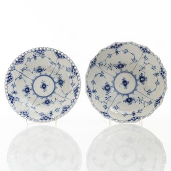 Dinner service, 45 pieces, porcelain, "Blue Fluted", Royal Copenhagen, Denmark.