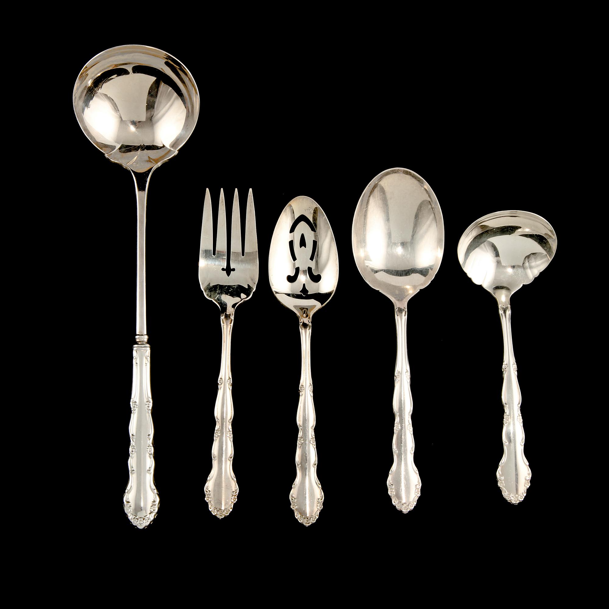 BESTICKSERVIS, 126 delar, nysilver, Oneida, England, 1900-talets andra hälft.