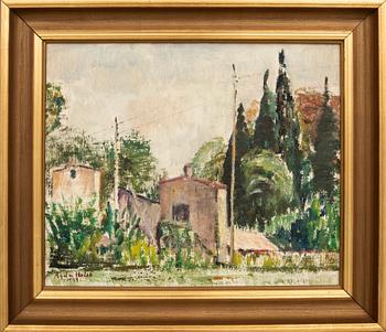 Agda Holst, Landskap med byggnader.