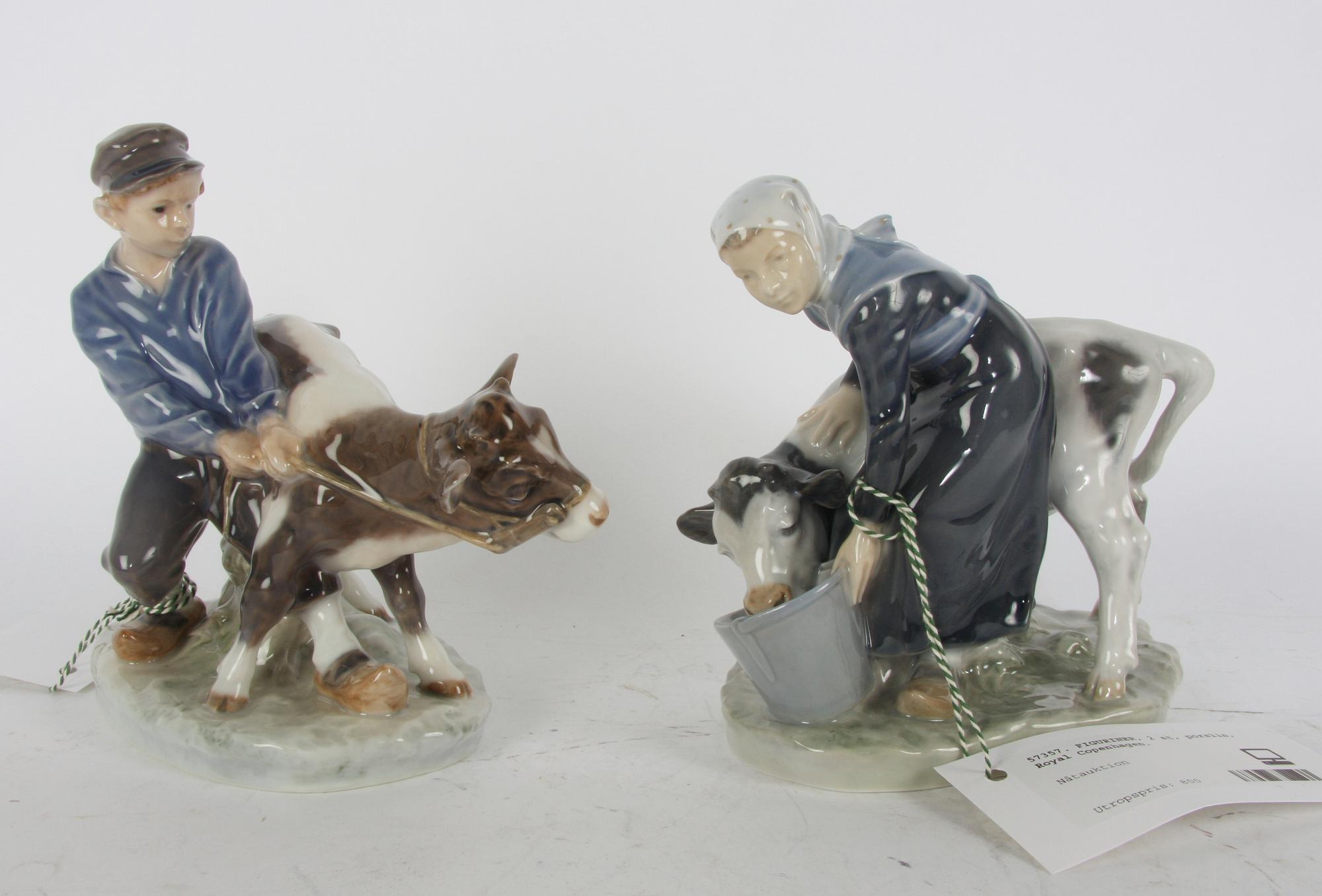 FIGURINER, 2 st, porslin, Royal Copenhagen.