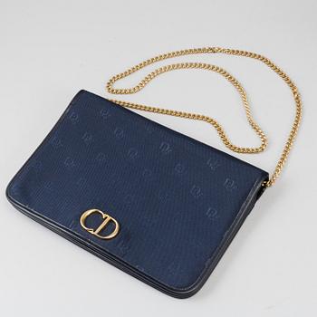 CHRISTIAN DIOR, two blue nylon and leather bags.