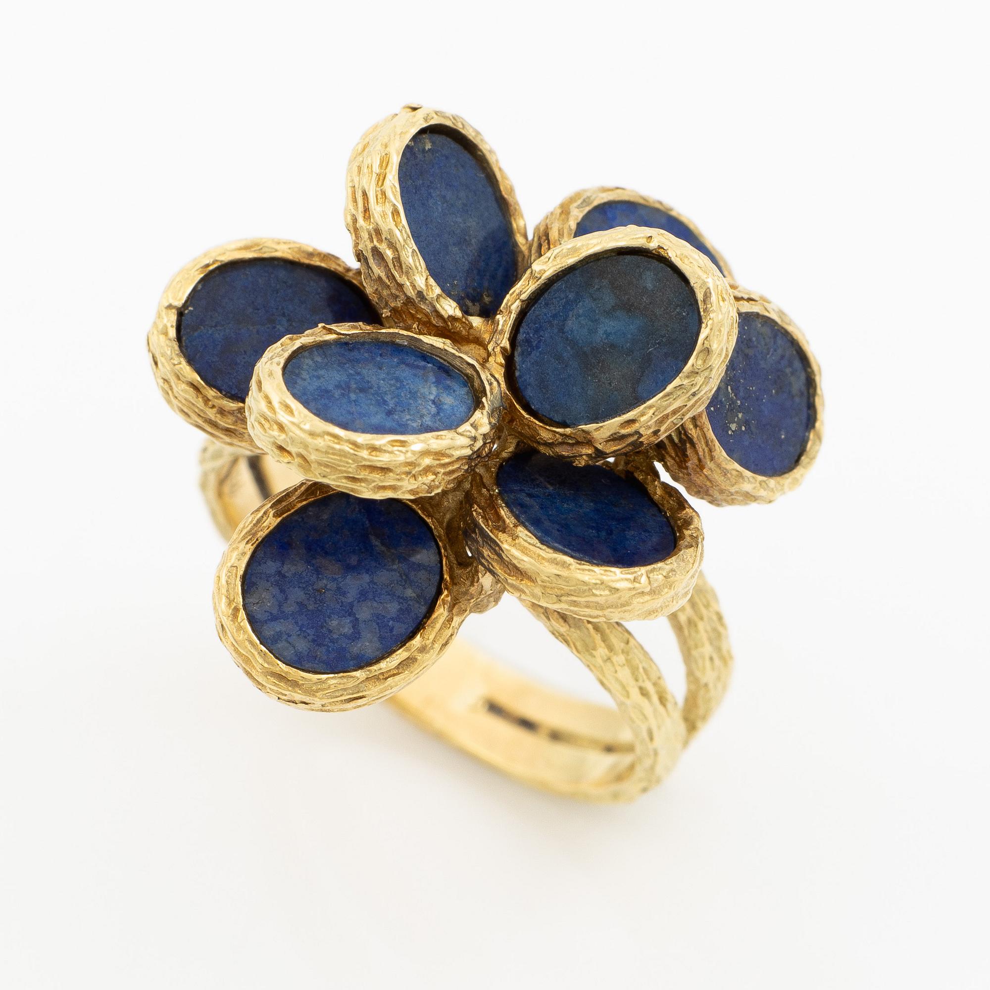 Ring 18K guld med lapis lazuli sannolikt Augustin Julia Plana.