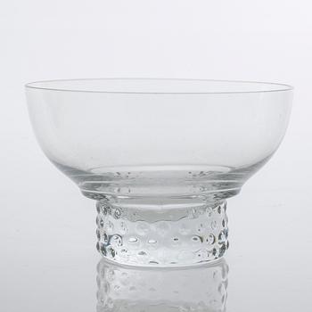 DESSERTSKÅLAR, 16 st, "Tarantella", Glimma Glasbruk, omkring 1900-talets mitt.