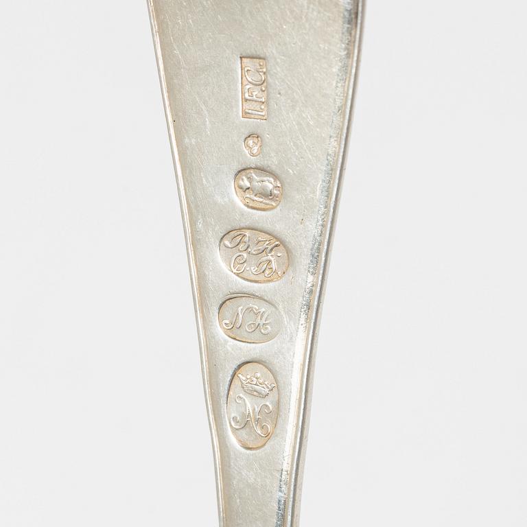 Gafflar, 4 st, silver, Lidköping, 1800-talets början.